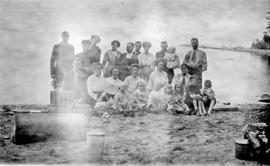 Group portrait on beach