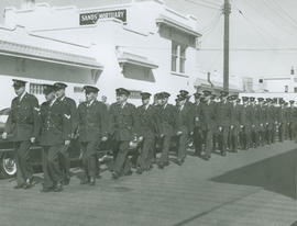 Funeral procession for Constable Robert Kirby outside Sands' Mortuary