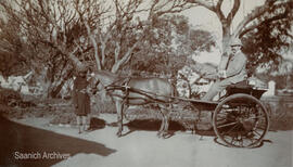 Member of the Beale family in carriage in India