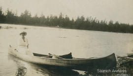 Woman in canoe on the shores of the Gorge