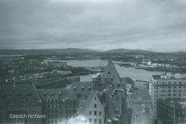 View of Empress Hotel and harbour, ca. 1960