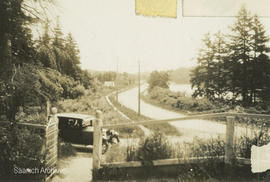 Reconstruction of Admirals and Gorge Roads in the early 1930s, photo taken looking eastward down ...