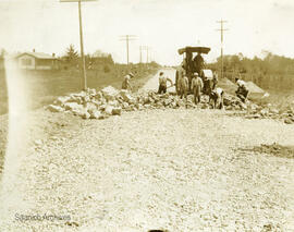 Road construction, Saanich Works crew