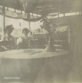 Women seated inside teahouse at the Japanese Tea Garden