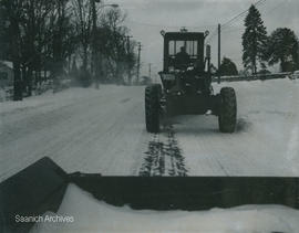 Snowplowing on Quadra Street, 1969