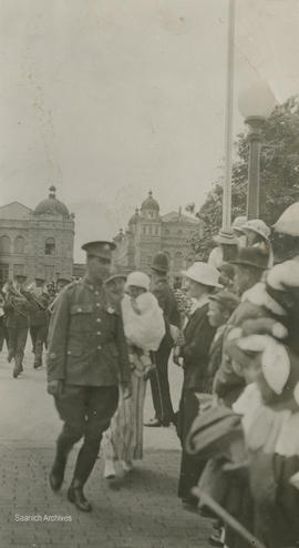 Military band outside BC Parliament Building