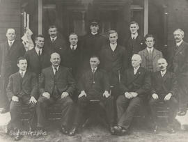 Saanich Council and Officers including Reeve G. McGregor and Police Chief H. Little, 1916