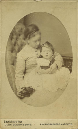 Portrait of a woman and small child