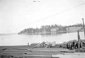 [Lumber yard, possibly on the Fraser River]