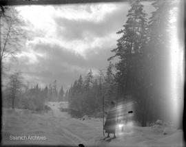 Snowshoeing near Swan Lake, photograph by Annie Girling