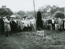 Bill Scott, the "Lighthouse Philosopher", at Speakers Corner in Beacon Hill Park