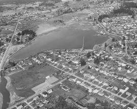 Aerial photo of Panama Flats in flood, 1977