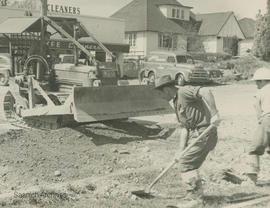 Shovelling and grading on Quadra Street