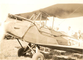 Olive Gray in a bi-plane, 1931