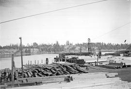 [Lumber yard, possibly on the Fraser River]