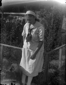 Alice Mary Girling with dog