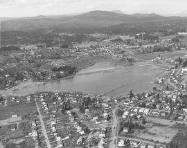 Aerial photo of Panama Flats in flood, 1977