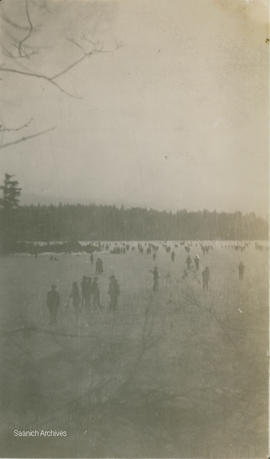 Skating, possibly on Portage Inlet