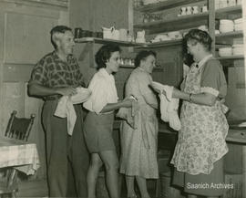 Doing the dishes at Camp Woodsworth, CCF Summer Camp, Gabriola Island